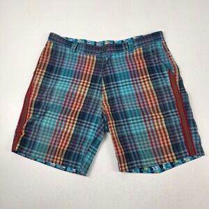 Robert Graham Plaid Shorts Men's Size 38 Multicolor Cotton Blend Casual 38